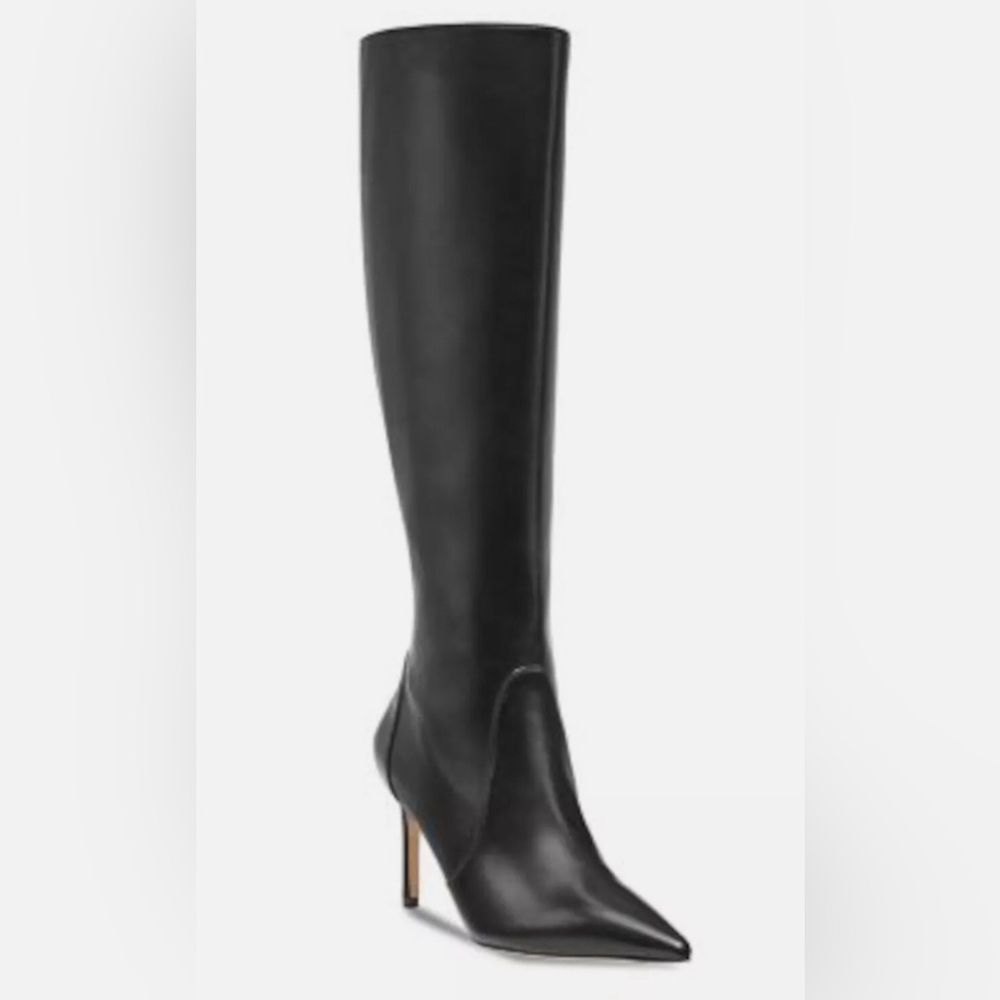 Stuart Weitzman “Stuart” Leather Stiletto Boots